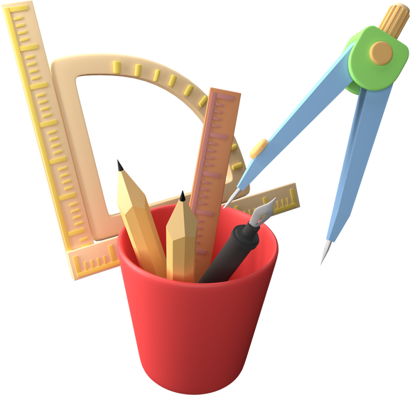 Stationary 3D Illustration